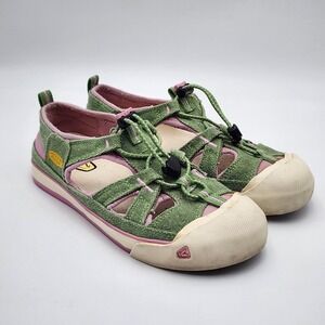 Keen Coronado Canvas Bungee-Lace Sandal Outdoor Hiking Big Girls Size 5 Shoes‎